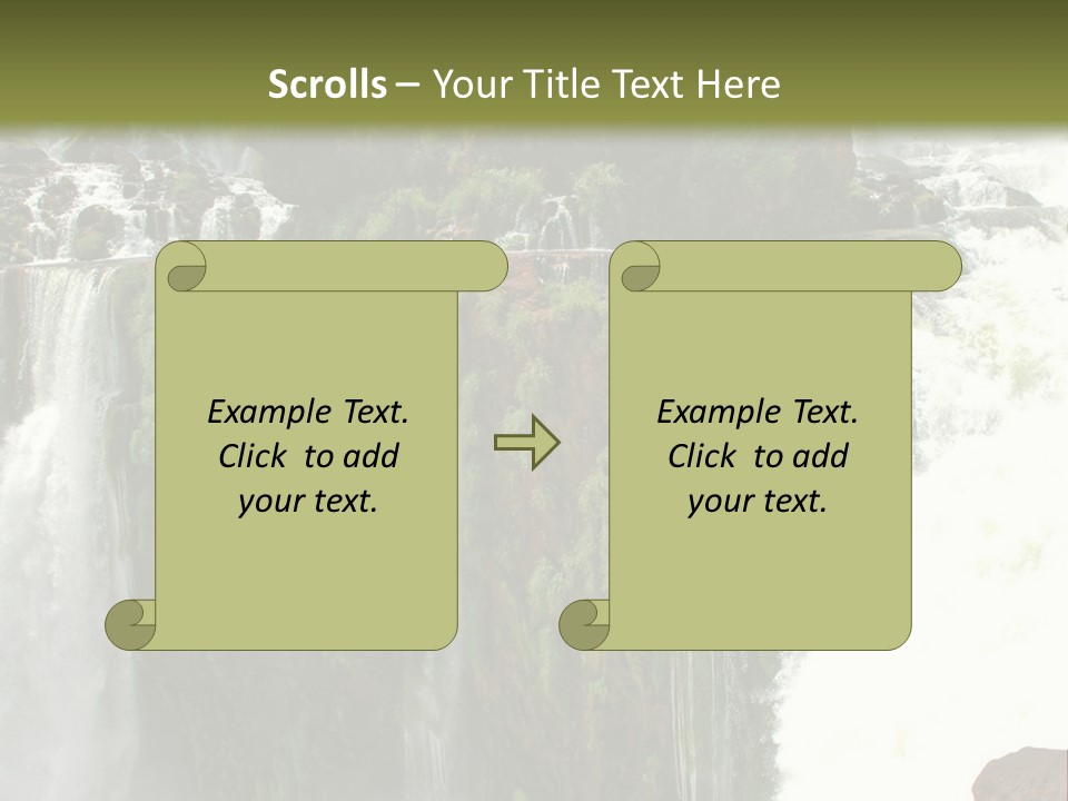 Brazil Cataract Foz Do Igua PowerPoint Template