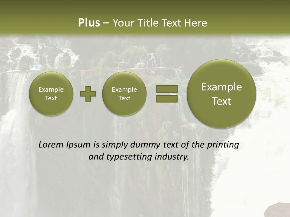 Brazil Cataract Foz Do Igua PowerPoint Template