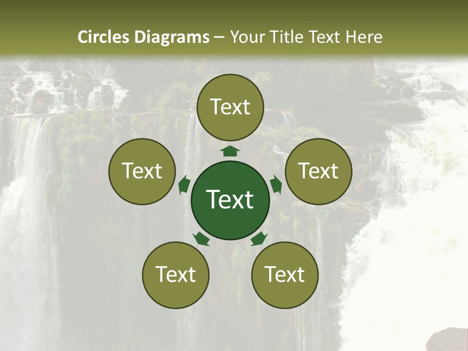 Brazil Cataract Foz Do Igua PowerPoint Template