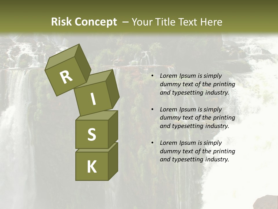 Brazil Cataract Foz Do Igua PowerPoint Template