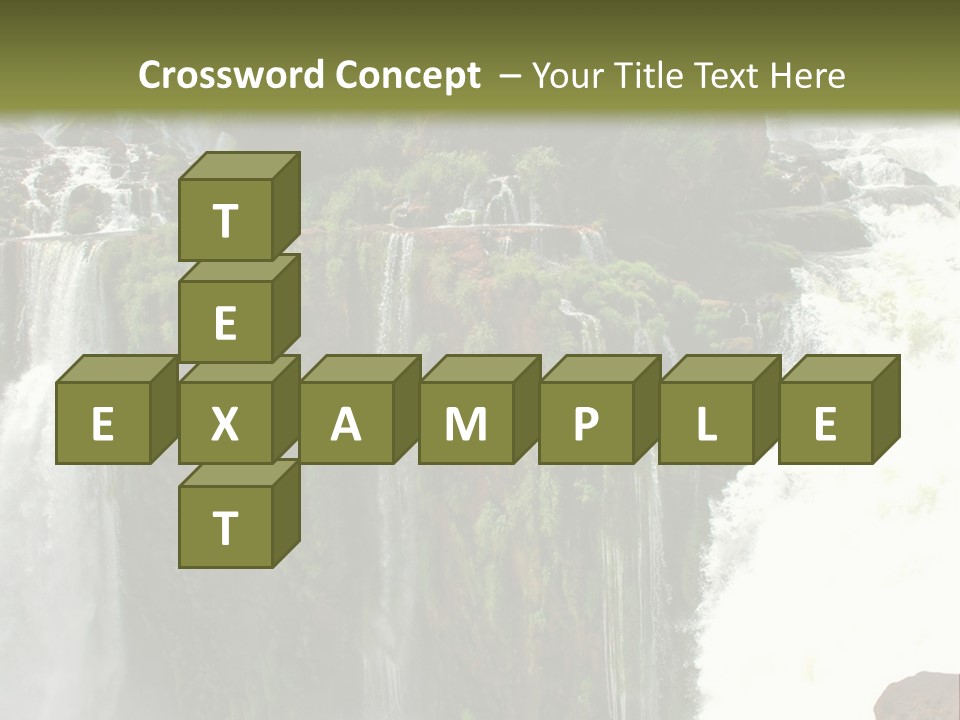 Brazil Cataract Foz Do Igua PowerPoint Template