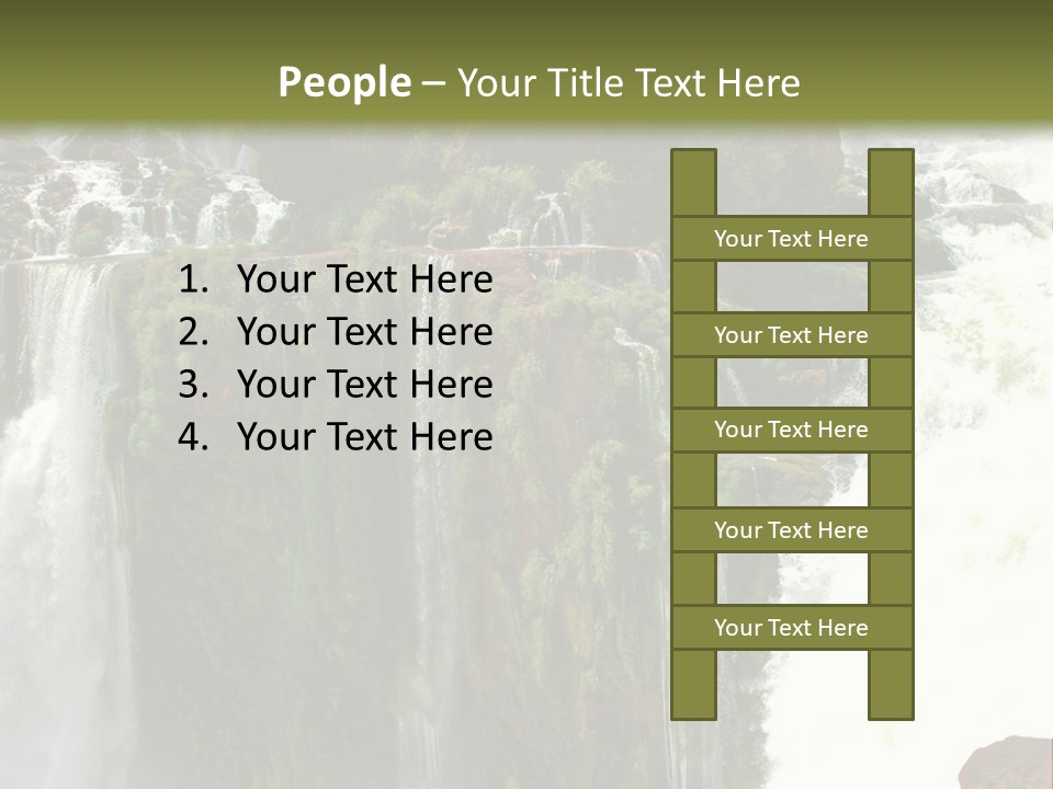 Brazil Cataract Foz Do Igua PowerPoint Template