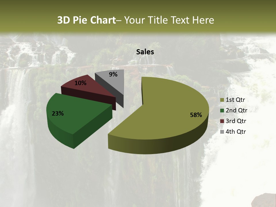 Brazil Cataract Foz Do Igua PowerPoint Template