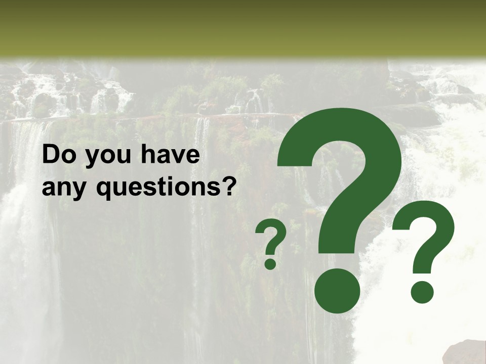 Brazil Cataract Foz Do Igua PowerPoint Template