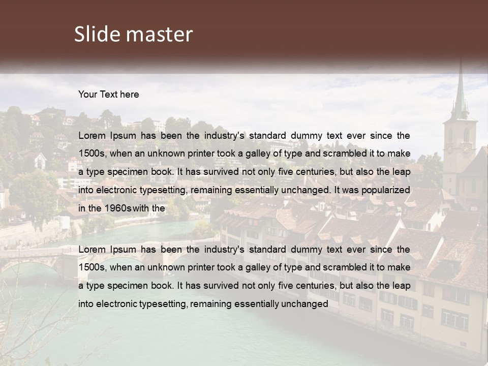 Switzerland Traditional Nydeggbrucke PowerPoint Template