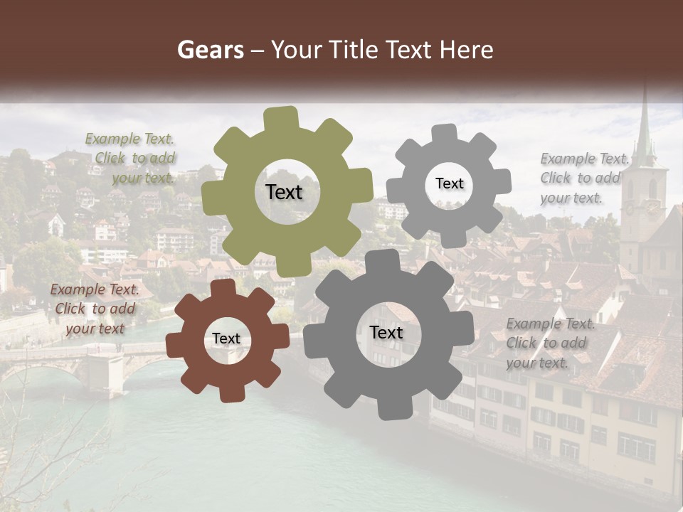 Switzerland Traditional Nydeggbrucke PowerPoint Template