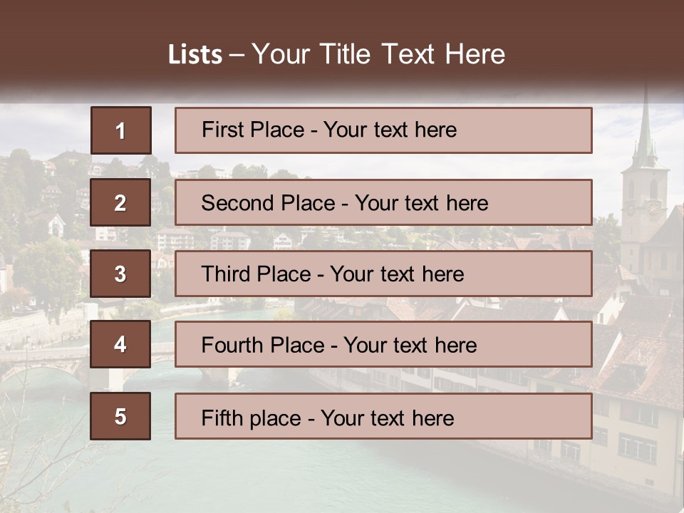Switzerland Traditional Nydeggbrucke PowerPoint Template