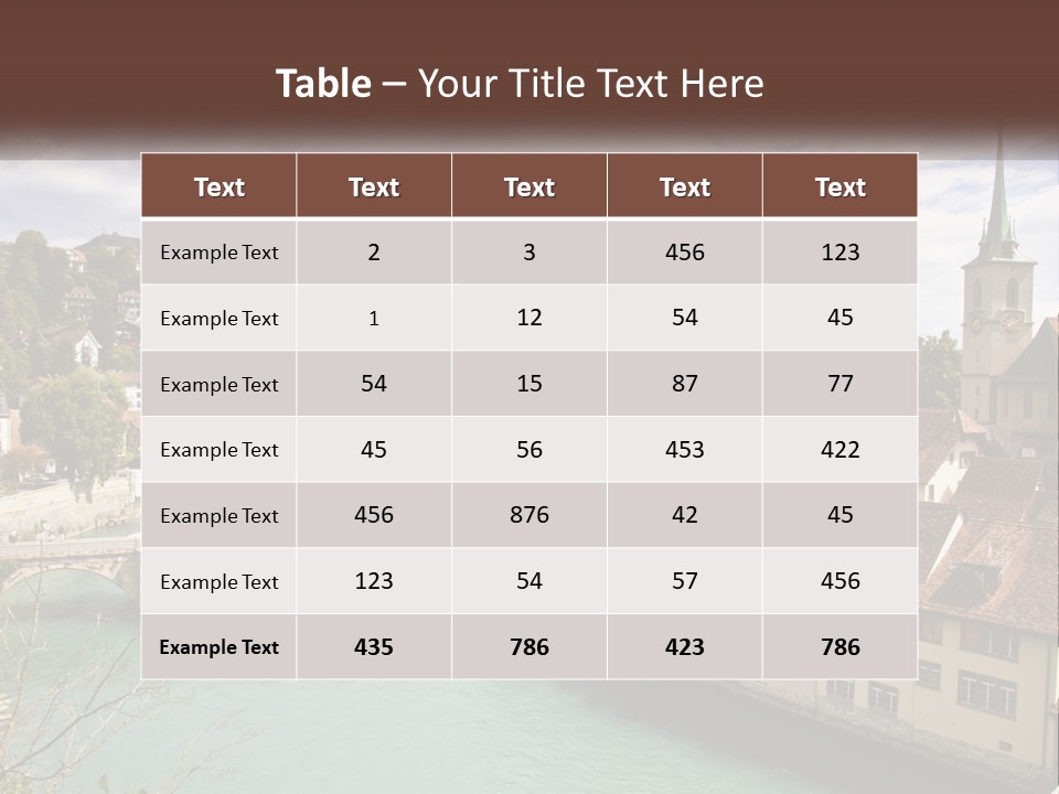 Switzerland Traditional Nydeggbrucke PowerPoint Template