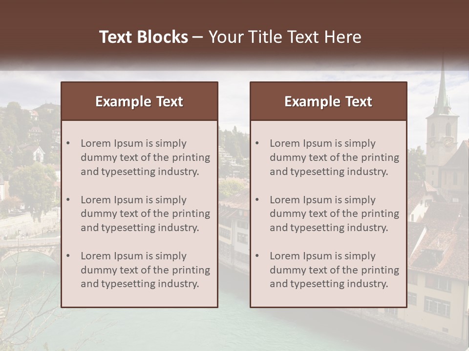 Switzerland Traditional Nydeggbrucke PowerPoint Template