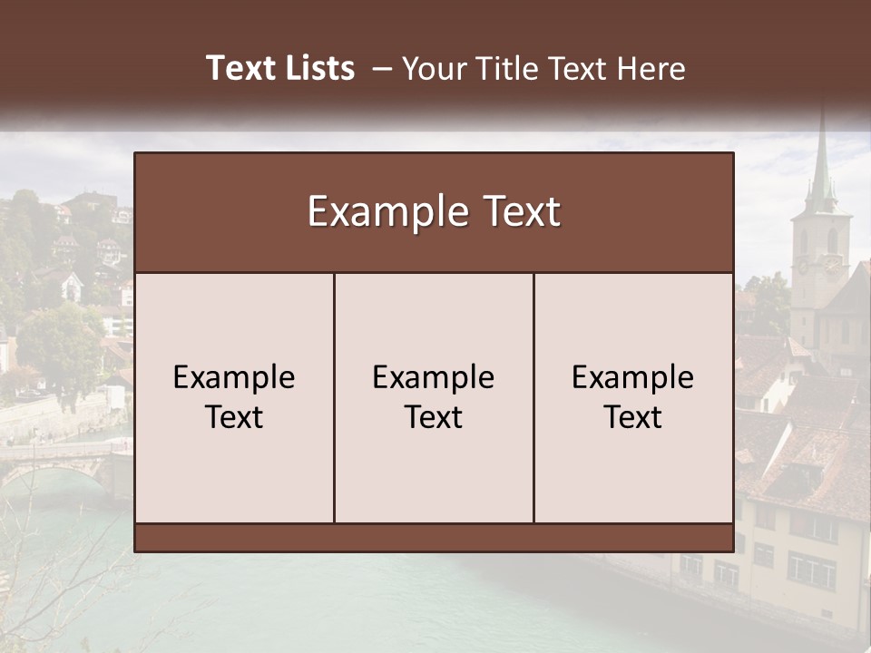 Switzerland Traditional Nydeggbrucke PowerPoint Template