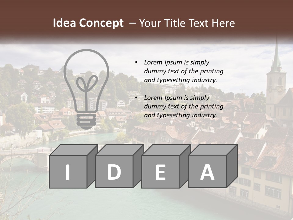 Switzerland Traditional Nydeggbrucke PowerPoint Template