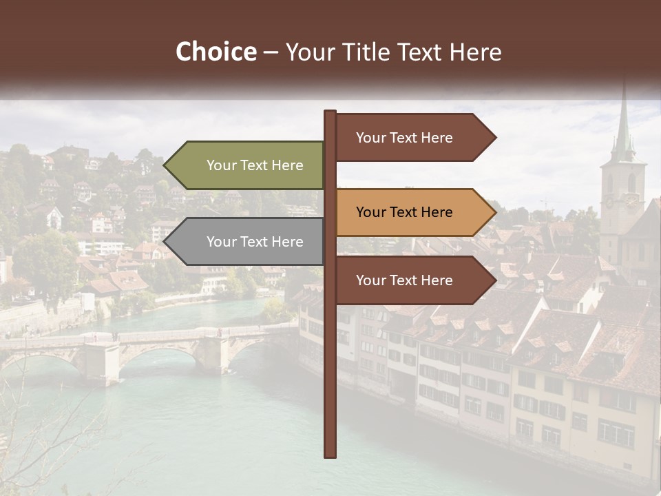 Switzerland Traditional Nydeggbrucke PowerPoint Template