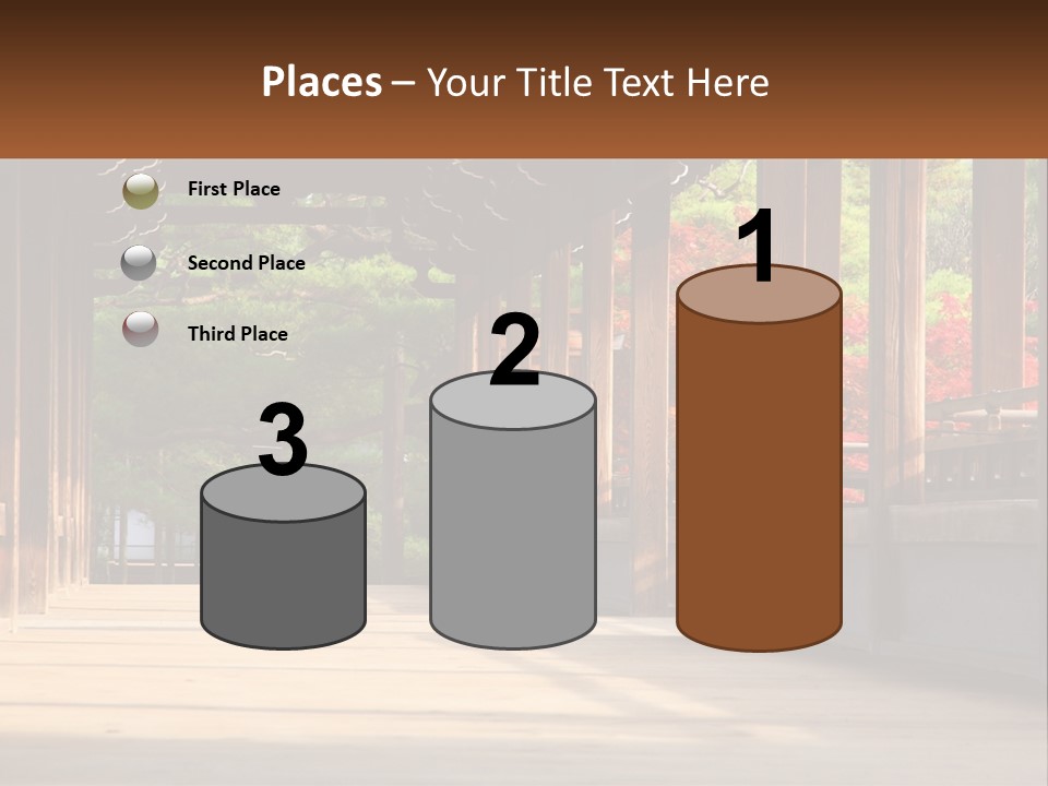 Shrine Architecture Bridge PowerPoint Template