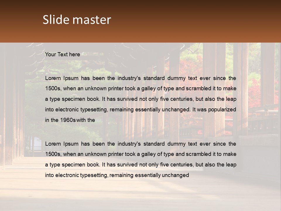 Shrine Architecture Bridge PowerPoint Template