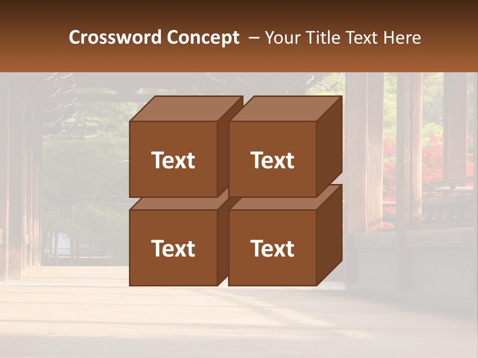 Shrine Architecture Bridge PowerPoint Template
