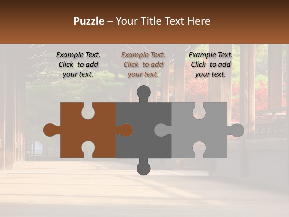 Shrine Architecture Bridge PowerPoint Template