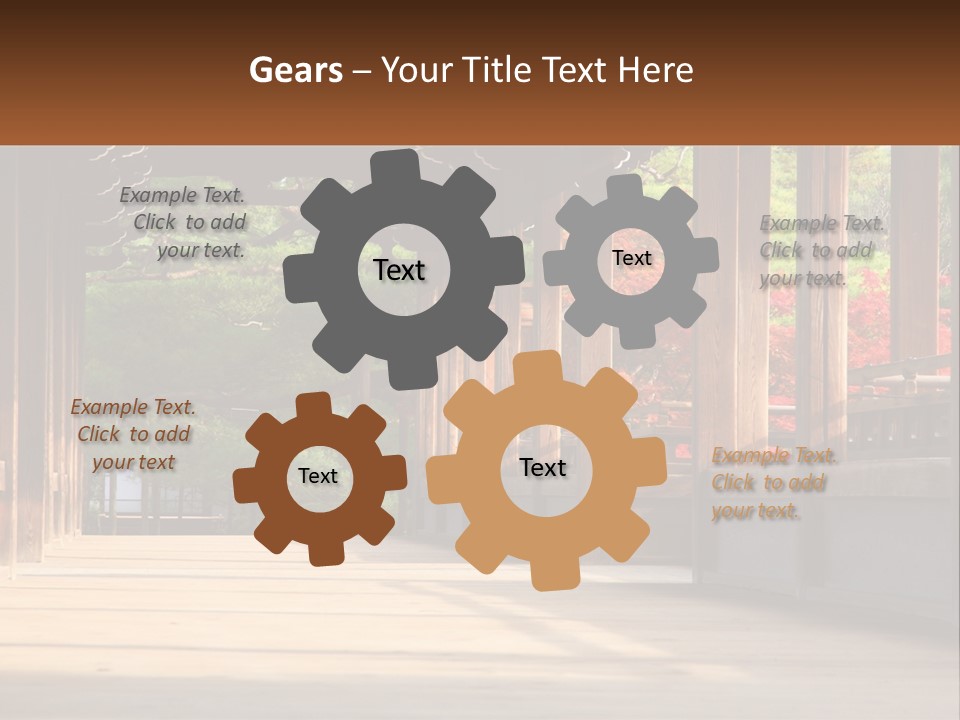 Shrine Architecture Bridge PowerPoint Template