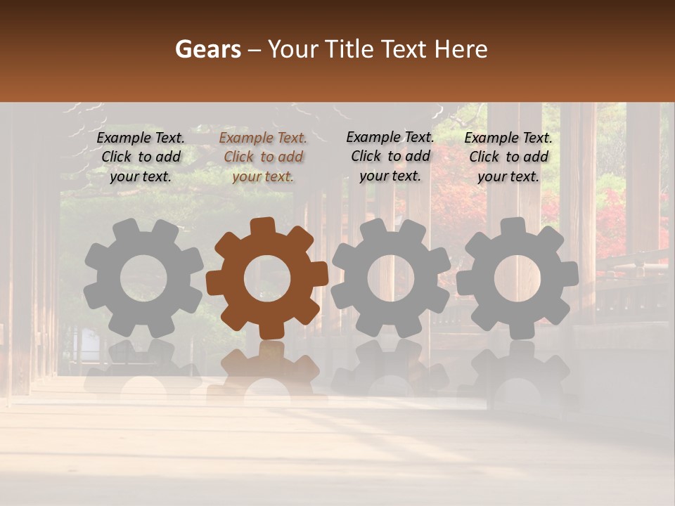 Shrine Architecture Bridge PowerPoint Template