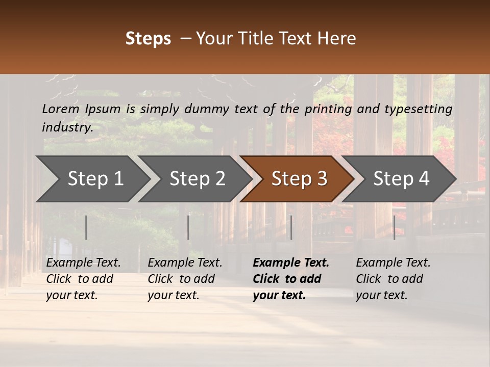Shrine Architecture Bridge PowerPoint Template