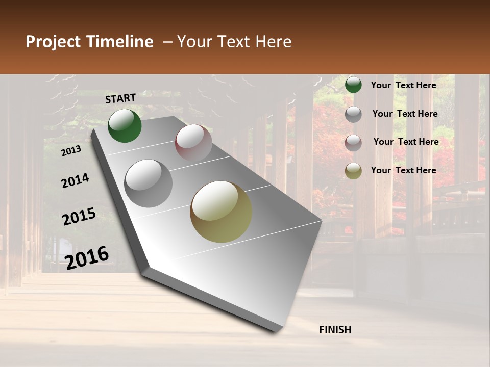 Shrine Architecture Bridge PowerPoint Template