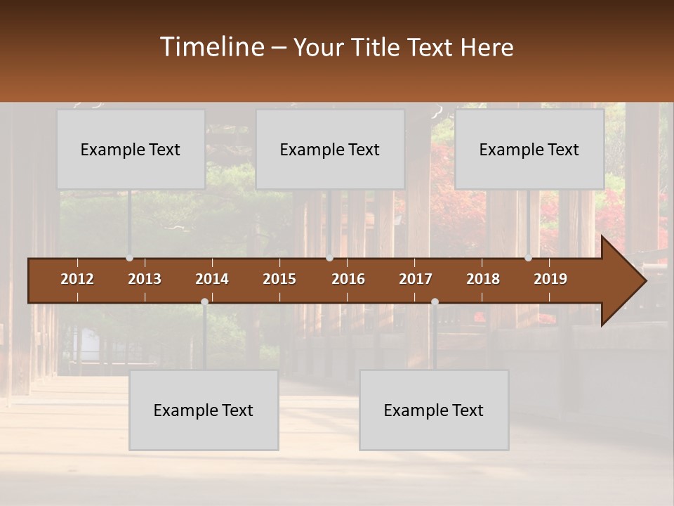 Shrine Architecture Bridge PowerPoint Template