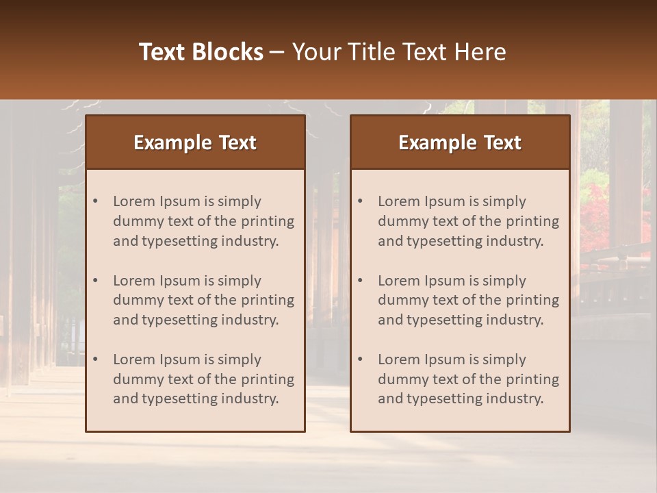 Shrine Architecture Bridge PowerPoint Template