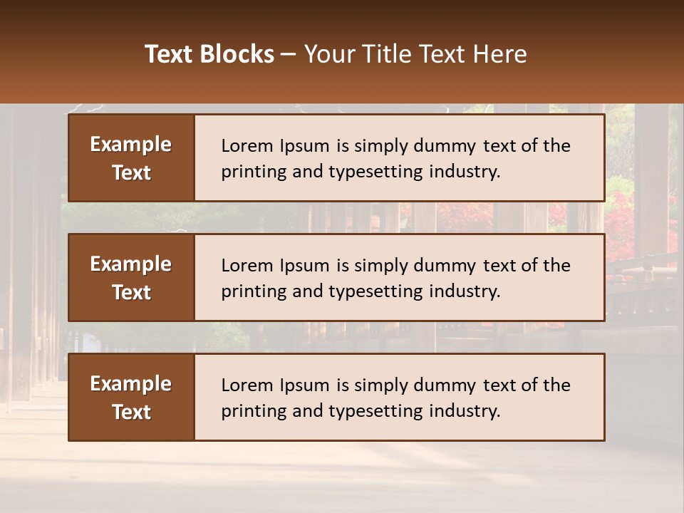 Shrine Architecture Bridge PowerPoint Template