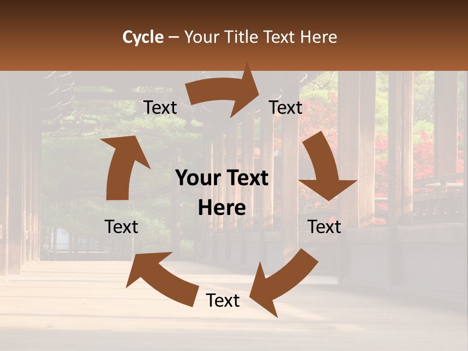 Shrine Architecture Bridge PowerPoint Template