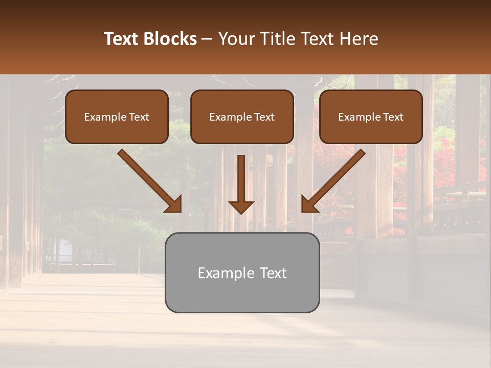 Shrine Architecture Bridge PowerPoint Template