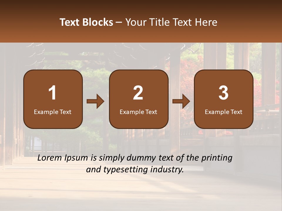 Shrine Architecture Bridge PowerPoint Template