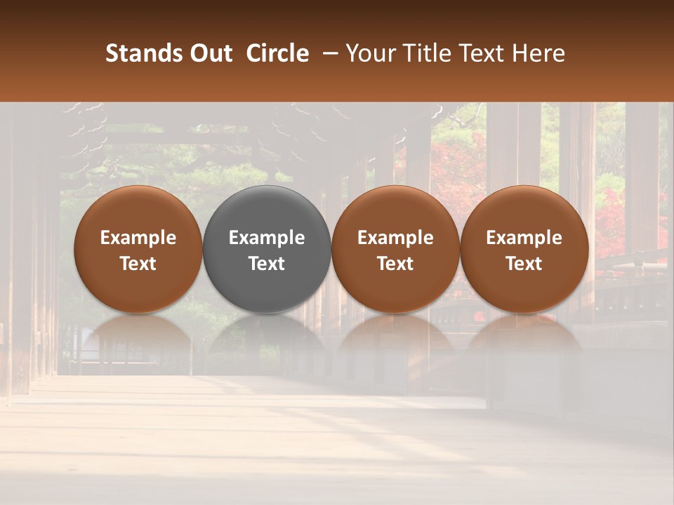 Shrine Architecture Bridge PowerPoint Template