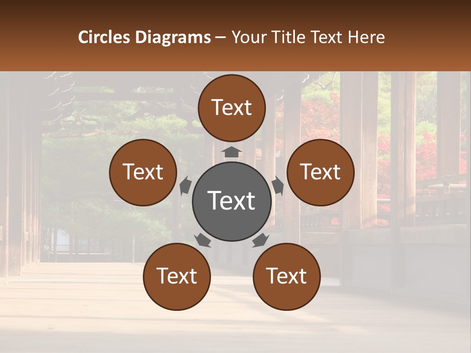 Shrine Architecture Bridge PowerPoint Template