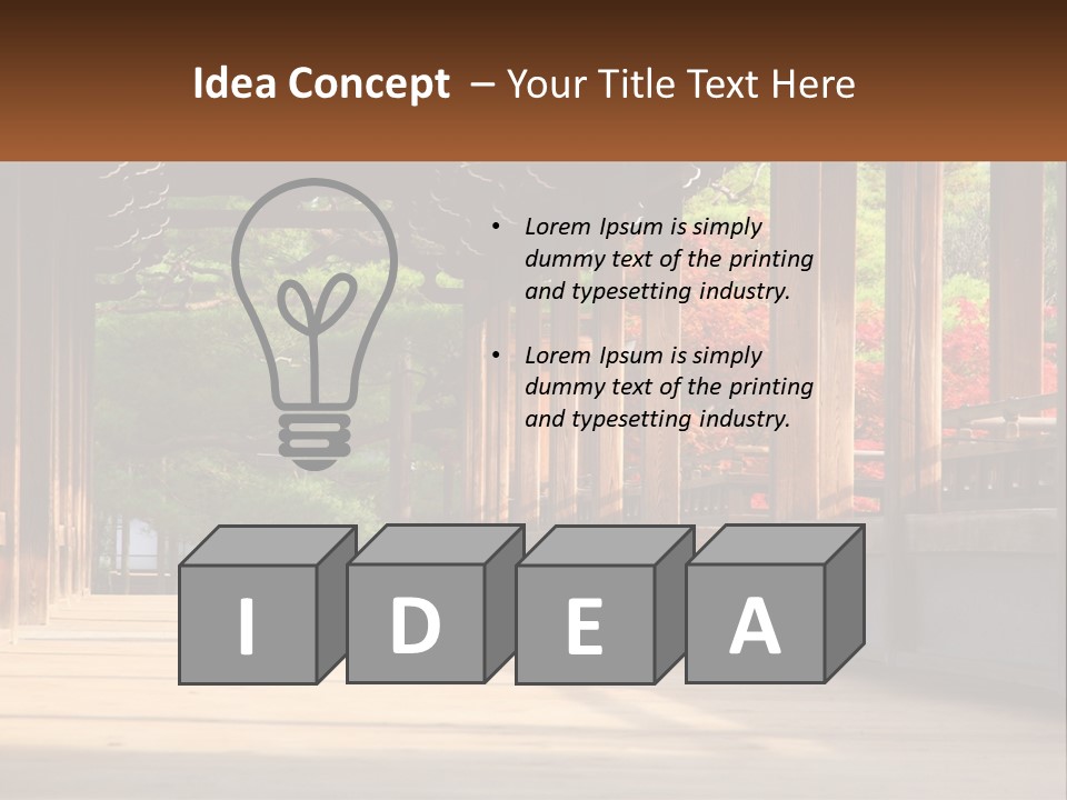 Shrine Architecture Bridge PowerPoint Template