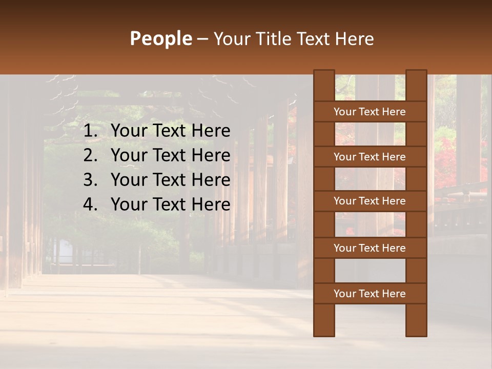 Shrine Architecture Bridge PowerPoint Template