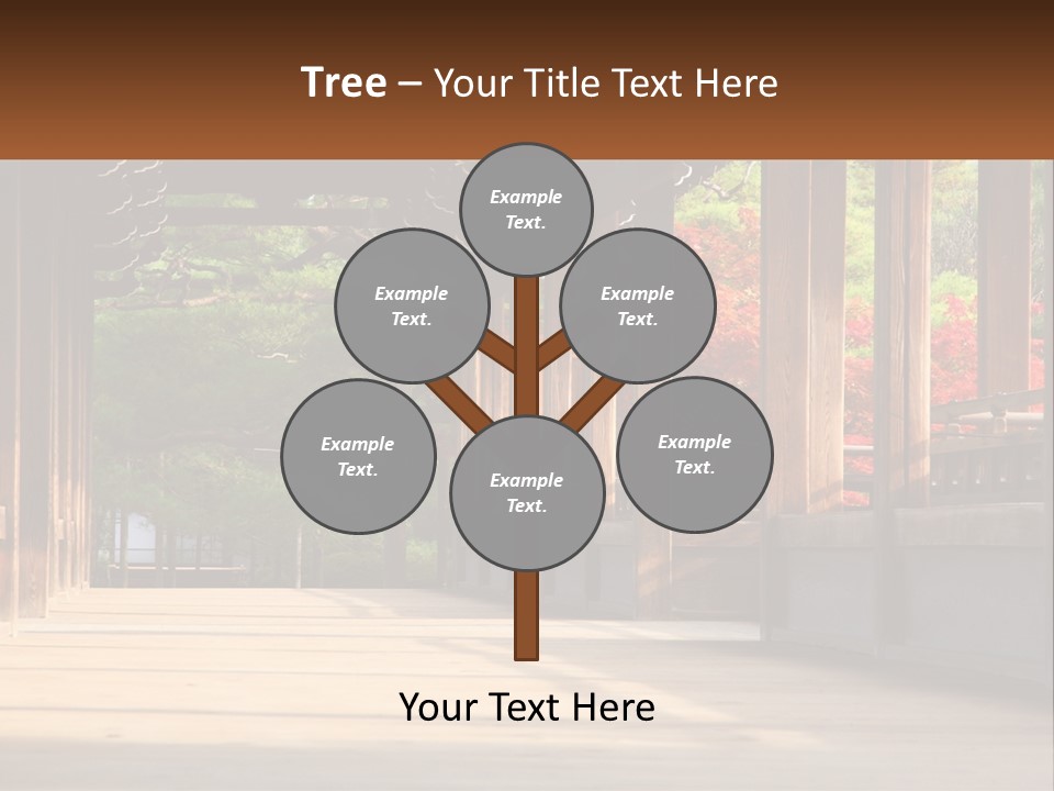 Shrine Architecture Bridge PowerPoint Template