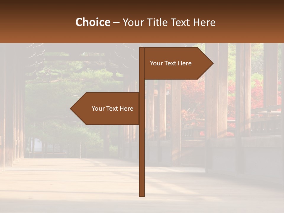 Shrine Architecture Bridge PowerPoint Template