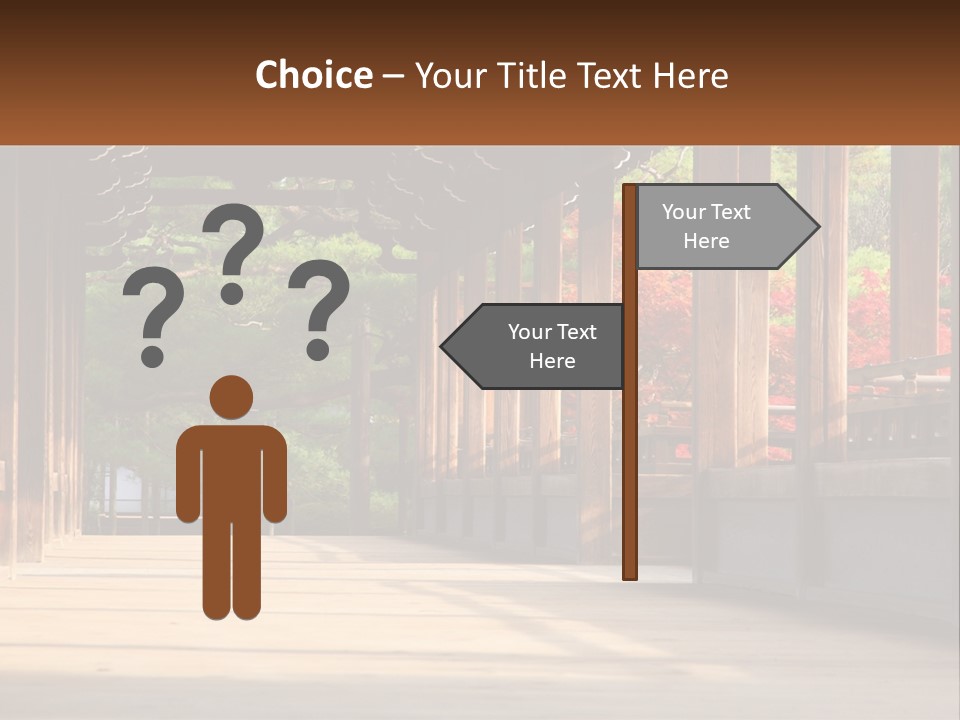 Shrine Architecture Bridge PowerPoint Template