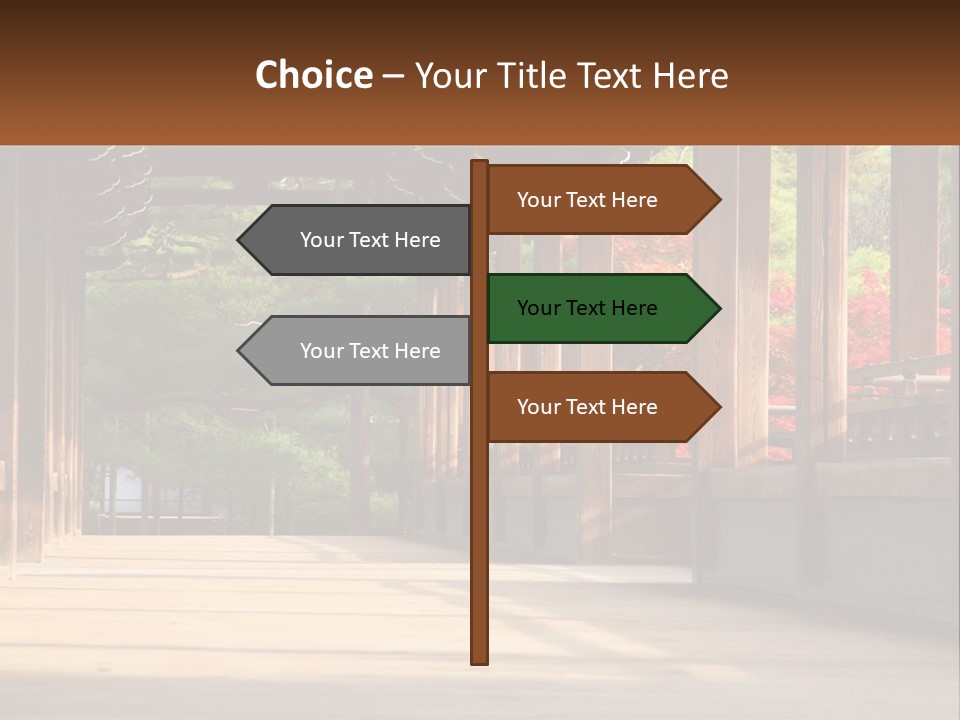 Shrine Architecture Bridge PowerPoint Template