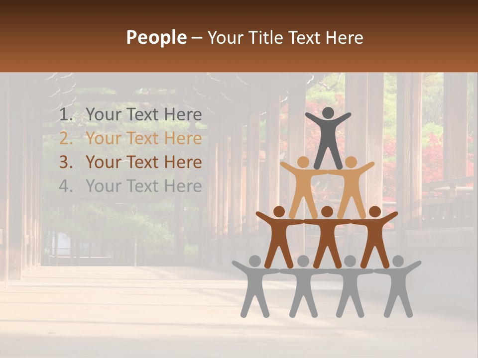 Shrine Architecture Bridge PowerPoint Template