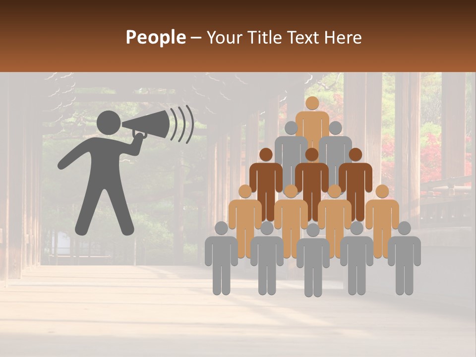 Shrine Architecture Bridge PowerPoint Template