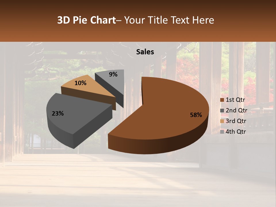 Shrine Architecture Bridge PowerPoint Template