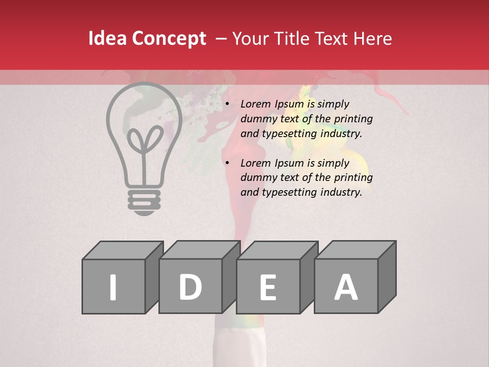 Dye Paint Tube PowerPoint Template