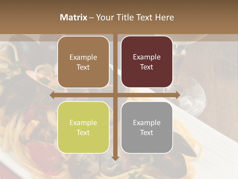 Seafood Clams Spaghetti PowerPoint Template