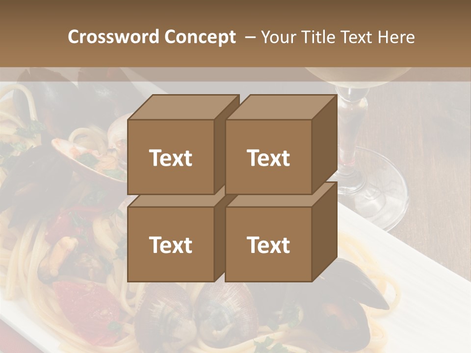 Seafood Clams Spaghetti PowerPoint Template