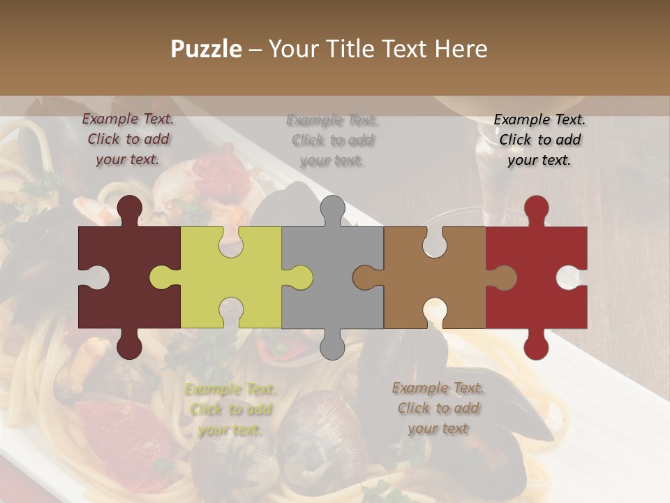 Seafood Clams Spaghetti PowerPoint Template