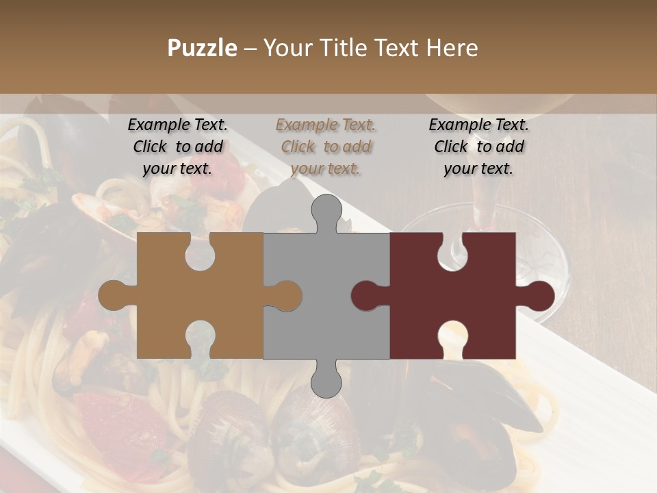 Seafood Clams Spaghetti PowerPoint Template