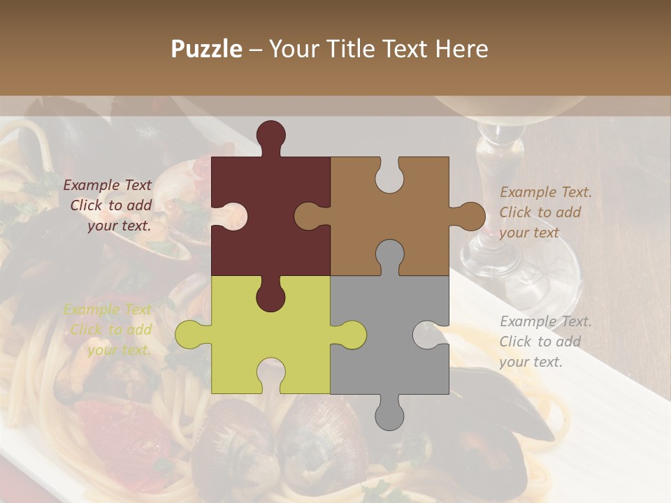 Seafood Clams Spaghetti PowerPoint Template