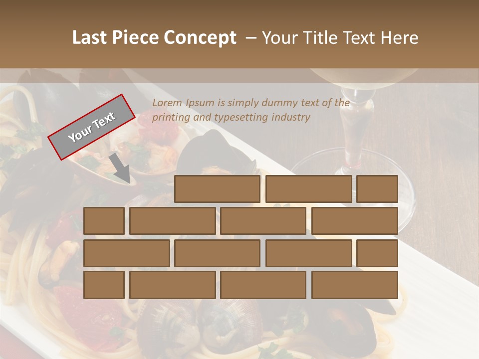 Seafood Clams Spaghetti PowerPoint Template