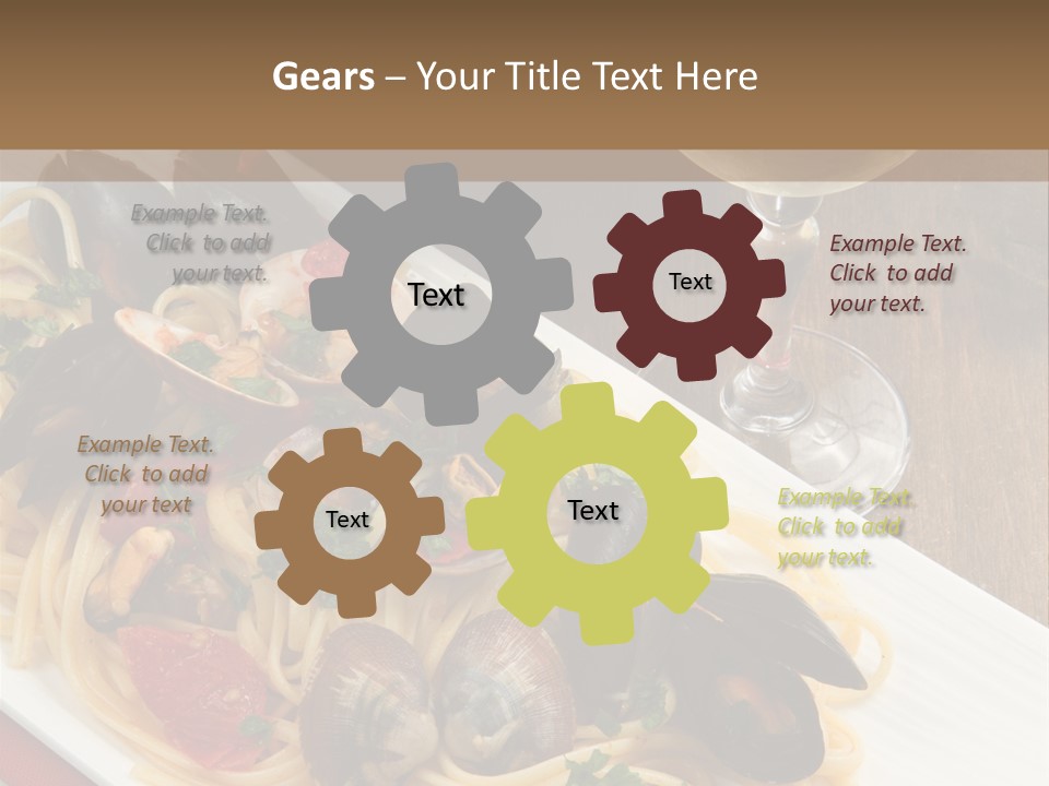 Seafood Clams Spaghetti PowerPoint Template