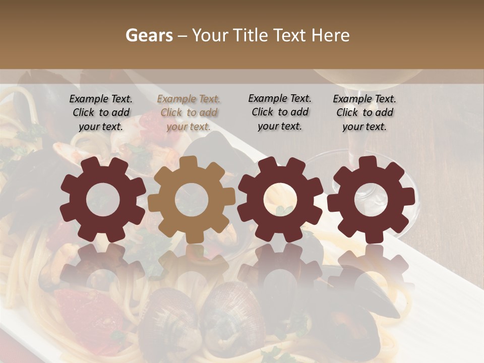 Seafood Clams Spaghetti PowerPoint Template